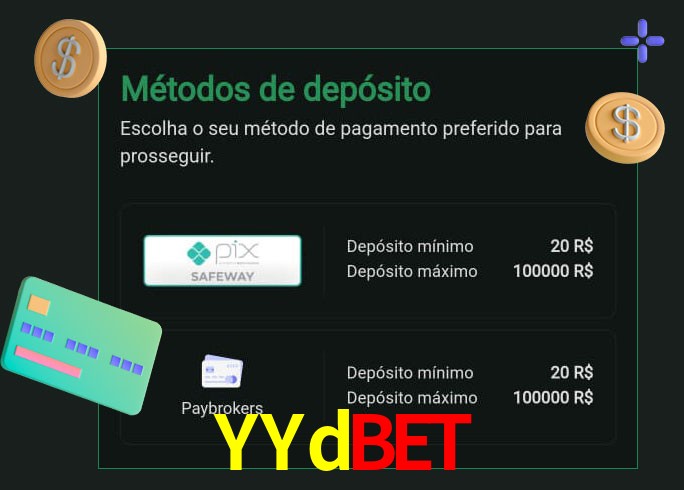 O cassino YYdbet oferece uma grande variedade de métodos de pagamento
